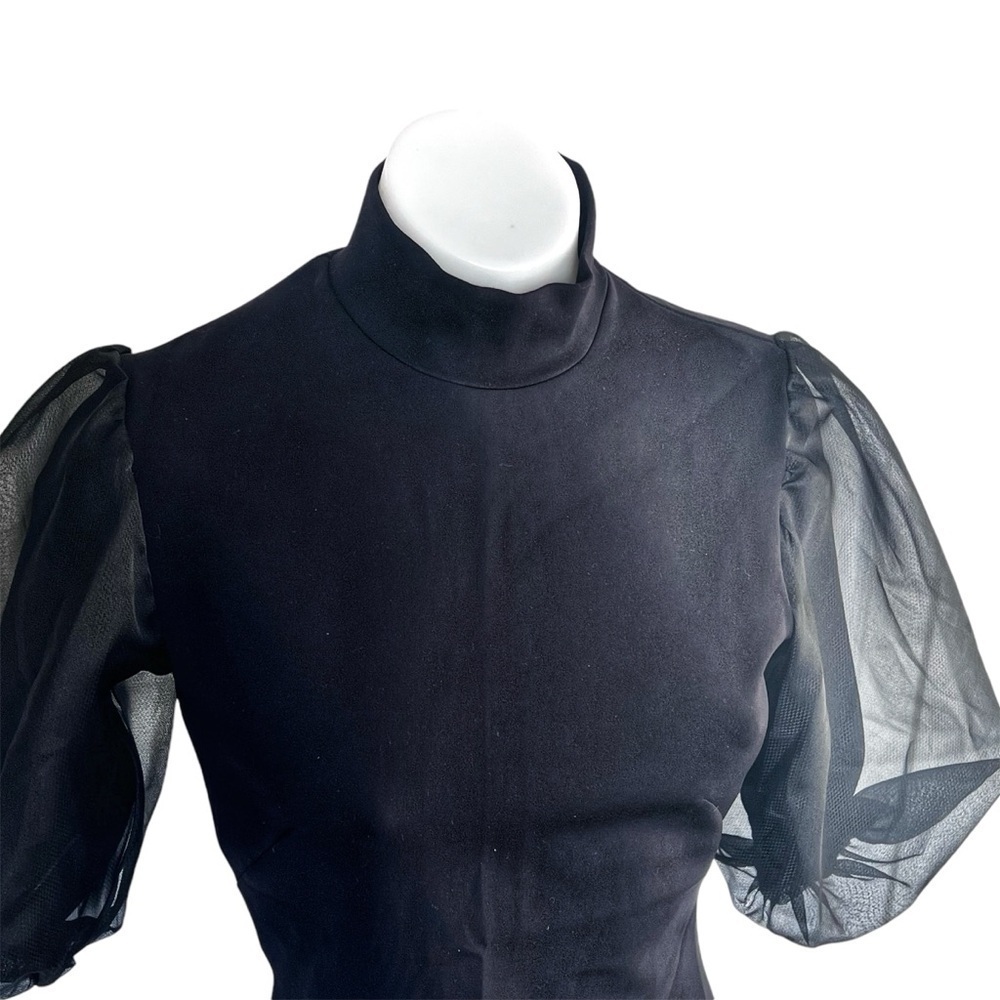 Marie Saint Pierre bubble sleeve black top size S - Picture 4 of 9